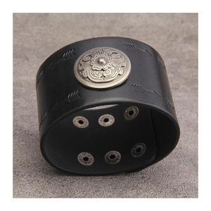 Pulsera de cuero Vintage para hombre, brazalete de cuerda marrón - Product Image 6