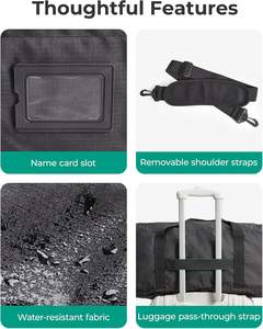 Bolsa de Lona Deportiva Plegable OEM de Poliéster con Cierre de Cremallera, Mochila de Viaje de 20 Pulgadas para Hombre, Bolsa de Fin de Semana - Product Image 6