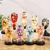 Set Lampu Bunga Mawar Buatan MU 7PCS Dekorasi Kreatif Hadiah Natal Valentine Sabun Hadiah Ulang Tahun Pacar