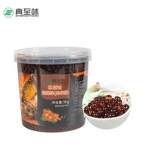 Dibuat di Cina sparing Boba rasa bagus manis dan asam 3Kg penuh rasa gula coklat siap untuk dimakan smoothie