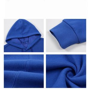 Abrigo deportivo cálido de algodón puro personalizado para hombre, sudaderas con capucha impermeables a prueba de sudor con patrón sólido de terciopelo, ODM, muestra gratis al por mayor - Product Image 2