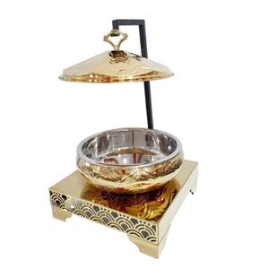 Plat de service rond en acier inoxydable de qualité supérieure, chauffe-plats pour buffet, pour hôtel, restaurant, traiteur, en vente - Product Image 2