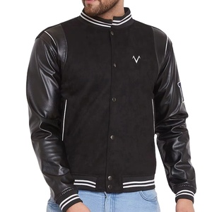 Men's Casual Slim Fit Wool Jacket Custom Logo Waterproof Baseball <b>Coat</b> Lettermen Design For Winter Jackets Made In Pakistan - Product Image 1