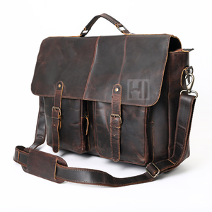 Sac messager en cuir de luxe Hunter, bandoulière réglable, sac de bureau et de voyage pour hommes - Product Image 5