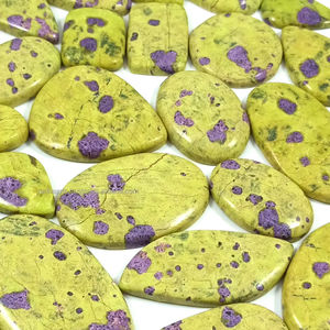 Lot en gros de cabochons d'Atlantisite naturelle, pierres précieuses en vrac pour la fabrication de bijoux, l'enroulement de fil - Product Image 1