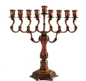 Menorah juive à 9 branches de style européen antique, Menorah juive moderne pour le Tabernacle 9Arm Hanukkah au prix de gros - Product Image 6