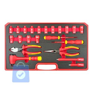 Suministro Directo de Fábrica Juego de Herramientas Aisladas para Electricista de 22 Piezas Tamaño Métrico 3/8" VDE-GS 1000V Fuente de Energía Manual OEM Personalizable - Product Image 1