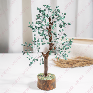 Árbol de la Vida de Cristal con 300 Chips de Malaquita de Grado AAA Premium, Hecho a Mano con Artesanía, para Decoración del Hogar y Energía - Product Image 4