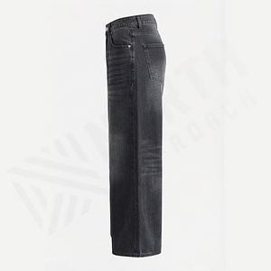 กางเกงยีนส์ทรงแบ็กกี้ผู้ชาย สไตล์วินเทจ ผ้าเดนิมน้ำหนักเบา ทรงตรง คลาสสิก ทรงหลวม สไตล์ฮิปฮอป สำหรับฤดูหนาว สีพื้น สามารถสั่งตัดได้ - Product Image 3