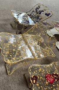 Support de Coran en Résine Floral, Support de Coran en Résine Pressée de Pétales de Rose Cadeaux Islamiques Portable Robuste Léger Bookstand - Product Image 6