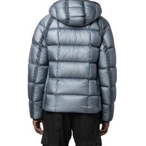 Chaquetas de hombre personalizadas grises con capucha ligeras al por mayor burbuja relleno acolchado poliéster Logo parche chaqueta acolchada para hombre 2026 - Product Image 4