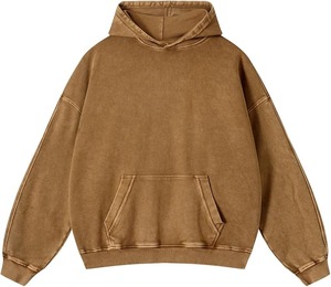 เสื้อฮู้ดผู้หญิงทรงหลวมซักกรดเสื้อสเวตเชิ้ตสไตล์สตรีทแบบหลวม B2B ขายส่ง - Product Image 6