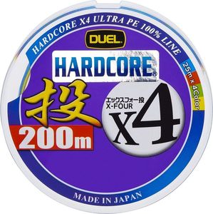 สายเบ็ดตกปลา DUEL HARDCORE x4 ยาว 200 ม. (รุ่น: 0.8/1/1.2/1.5/2) - Product Image 1