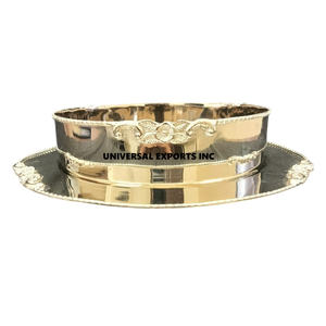 Cuenco de chocolate de diseñador de lujo recién llegado, característica decorativa martillada de metal plateado ecológico - Product Image 2