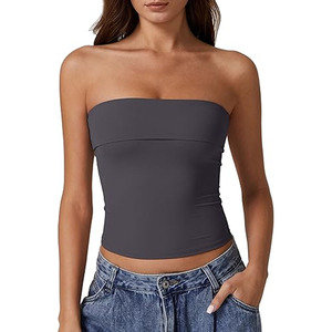 Débardeur sexy de style coréen, T-shirts pour femmes, haut court Sexy Club Bandage pour décontracté - Product Image 1