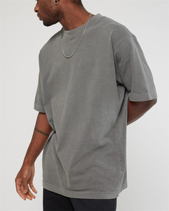 Camisetas de Hombre de Algodón Grueso Estilo Urbano con Logotipo Personalizado 2026, Camiseta Vintage con Estampado Gráfico de Alta Calidad, Lavado Ácido - Product Image 1