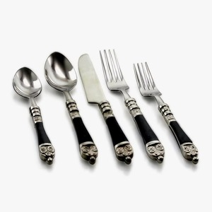Stylish Handle Silver Color Plated Finished Stainless Steel Flatware <b>Dishwasher</b> Safe Cutlery For Home Hotel Use Set Of 8 Pcs - Product Image 3