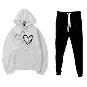 Ropa Deportiva Ecológica Personalizada al por Mayor para Mujer con Logotipo Personalizado, Sudadera con Capucha para Exteriores, Diseño 2 en 1, Conjuntos Deportivos Casuales de Felpa - Product Image 4