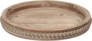 Home Decor Decorative Tray Wooden Round Wood Tray High Quality Wood Crystal Display Storage Kitchen Serving Tray in Lowest Price - Product Image 5