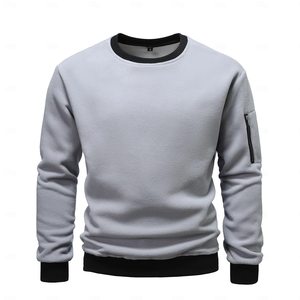Nouveau sweat-shirt à col rond pour homme en jersey 100% coton biologique, décontracté, uni, écologique, grande taille pour l'hiver - Product Image 1