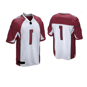 เสื้อฟุตบอลอเมริกันสีดำสำหรับผู้ชาย หมายเลข 7 คอวี แขนสั้น ผ้าโพลีเอสเตอร์ซับเหงื่อ - Product Image 4