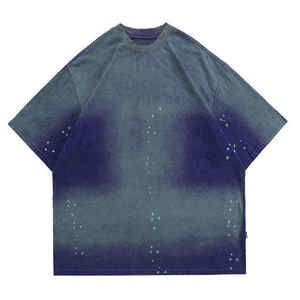 เสื้อยืดผู้ชายผ้าฝ้าย100% ซักกรดคอกลมบนถนนเสื้อสำหรับผู้ใหญ่สั่งทำล้างได้ - Product Image 1