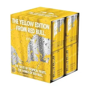 Bebida Energética Tropical RedBull Edición Amarilla con Ginseng, 114 mg de Cafeína, Taurina, Vitaminas B, Sin Azúcar, Caja de 330 ml - Product Image 2