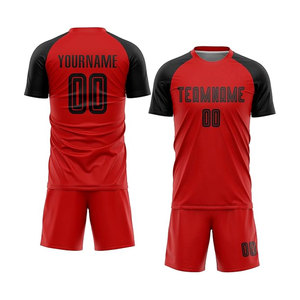 Conjuntos de camisetas de fútbol personalizadas uniformes personalizados nombre del equipo número Logo OEM servicio disponible para hombres adultos 100% poliéster - Product Image 3