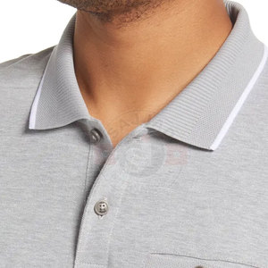 Top Seller New Design Custom Made Turndown Neck <b>Men</b> Short Sleeve Cotton Polo T Shirt - Product Image 5