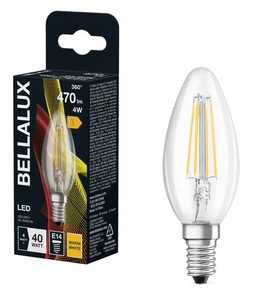 Lámpara de Cristal LED Transparente E14 4W 2700K 470Lm (Bellalux 4058075115279) - Product Image 1