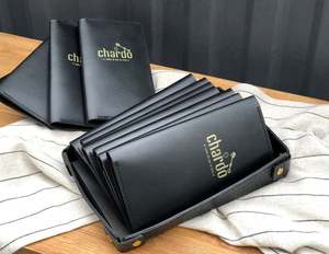 Porte-factures de restaurant en cuir PU noir de haute qualité, prix direct d'usine en Inde pour les hôtels, modèle Ap Group Industries - Product Image 4