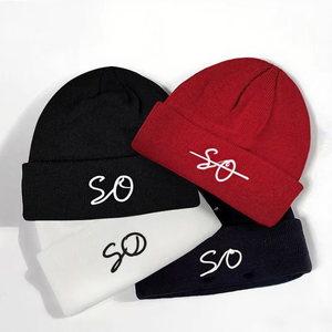 Casual Cartoon Vintage Breathable Beanies for Men Women Unisex Ribbed <b>Cable</b> Acrylic Knit Designer Logo Sports Headwear - Product Image 5