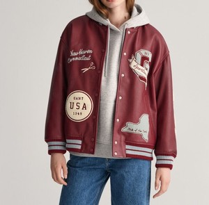 OEM Custom <b>Men's</b> Vintage <b>Baseball</b> Bomber <b>Jacket</b> Fleece Chenille Embroidery Sleeve Letterman Varsity <b>Jacket</b> Windproof Breathable - Product Image 2