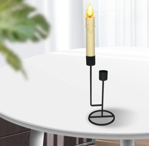 Bougeoir enduit de poudre noire facile Portable métal fil photophore bougeoir fêtes de noël éclairage bougeoir ventes - Product Image 3