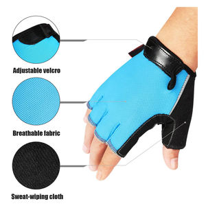 Guantes de Ciclismo de Medio Dedo Cómodos de Alta Calidad con el Mejor Diseño, Talla/Color/Logotipo Personalizables, Material de Poliéster/Nailon, Unisex - Product Image 3