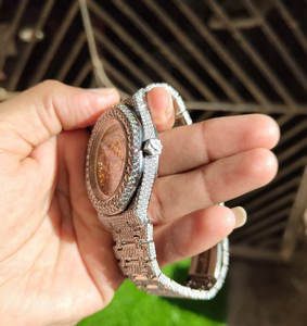 LAB Diamond Studded Iced Out Reloj de pulsera para hombres Luxury Diamond Hip Hop Jewelry Watch - Product Image 3