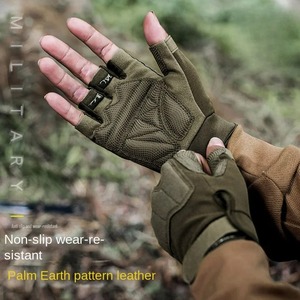 Gants tactiques pour hommes et femmes demi-doigts pour l'alpinisme et le cyclisme en plein air Gants d'équitation respirants résistants à l'usure - Product Image 2