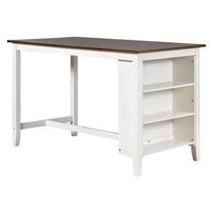 Ensemble de table à manger moderne en bois 4 pièces avec chaises et tabourets pour la cuisine et la salle à manger - Product Image 5