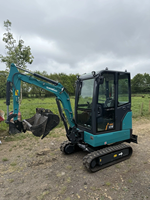 Mini-excavatrice sur chenilles TOP SELLING SWE 17F bleue avec cabine et godet hydraulique