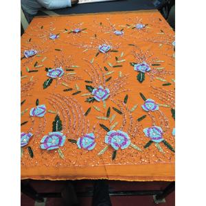 Most Selling Breathable Cotton <b>Fabric</b> with Hand <b>Beaded</b> Embellishment for Spring Summer Fashion Collections Available for sale - Product Image 5