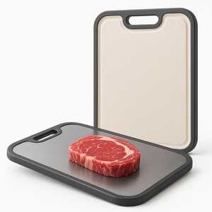 Tabla de cortar de acero inoxidable Tabla de preparación de cocina personalizada-Ligero Durable Apto para lavavajillas 4mm de espesor - Product Image 2