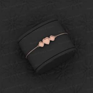 Superbe qualité en argent sterling 925 massif trèfle et coeur Bracelet bon pour les cendres et la résine travail souvenir lait maternel bijoux fins - Product Image 2