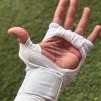 Bandages de boxe professionnels sur mesure en cuir imprimé, écologiques, respirants, extra rembourrés, à serrage rapide SPORTS