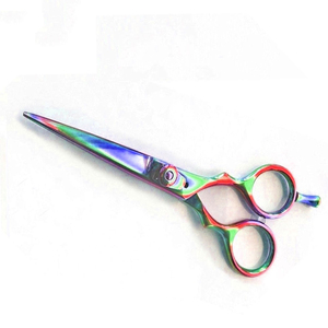 Ciseaux à cheveux professionnels de haute qualité pour barbiers, résistants, pour droitiers, avec lame droite en acier inoxydable et pointe acérée - Product Image 6
