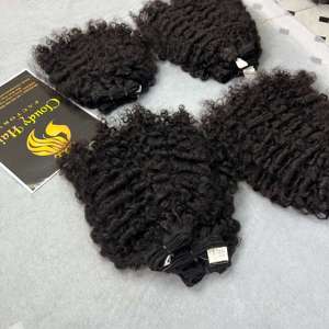 CDYHAIRVN Grade 10A Cheveux humains vierges bouclés birmans doublement étirés Vendeur en gros Paquets bruts avec dentelle HD Fermeture à lacet - Product Image 2