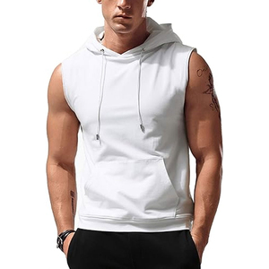 Personnalisable graphique hommes sans manches à capuche de haute qualité Vintage noir sunfaded épaule tombante confortable Style décontracté - Product Image 5