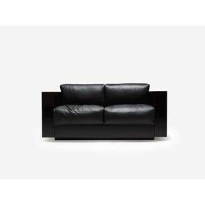 Sofá Saratoga Premium de 2 Plazas, Tapizado en Cuero Genuino, Estructura Metálica, Forma Cuadrada Extensible, Mueble Elegante para el Hogar - Product Image 2