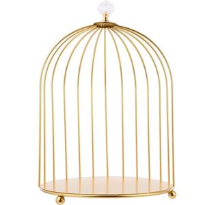 Birdcage Cupcake Soporte de exhibición de servicio clásico Elegante almacenamiento dorado para comida Boda Fiestas de cumpleaños Postre Pasteles Frutas - Product Image 1