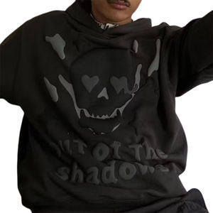 เสื้อฮู้ดดี้โอเวอร์ไซส์ผ้าเทอร์รี่ GSM หนาพิเศษ พิมพ์ลายกราฟิกตามสั่ง ผ้าฝ้าย 100% สไตล์โมเดิร์นไฮสตรีท ลดราคาพิเศษสำหรับการสั่งซื้อจำนวนมาก - Product Image 5