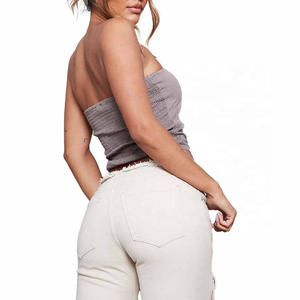 Top sin tirantes sin costuras suave para mujer de estilo más Popular, camisetas de tubo personalizadas con su propio diseño hechas en Pakistán - Product Image 2